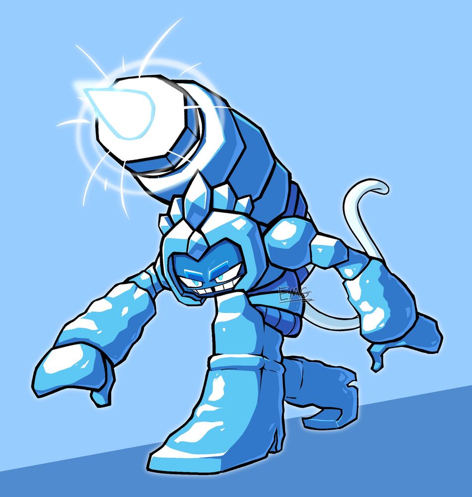 I used mega man x and megatron as reference 