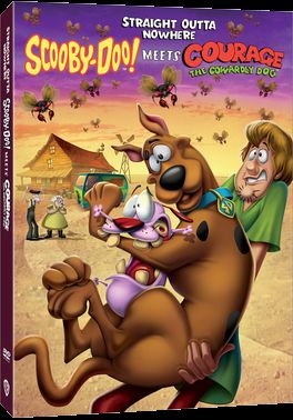 the slipcase cover for the 2021 film Straight Outta Nowhere: Scooby-Doo! Meets Courage the Cowardly Dog