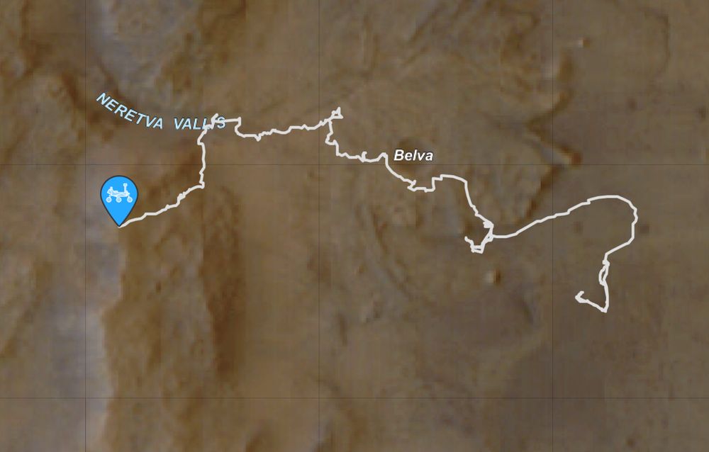 A more detailed view of the path.