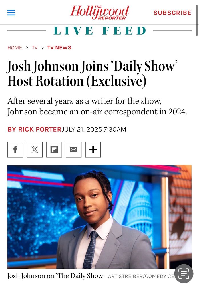 Josh Johnson is entering the Daily Show host rotation. 