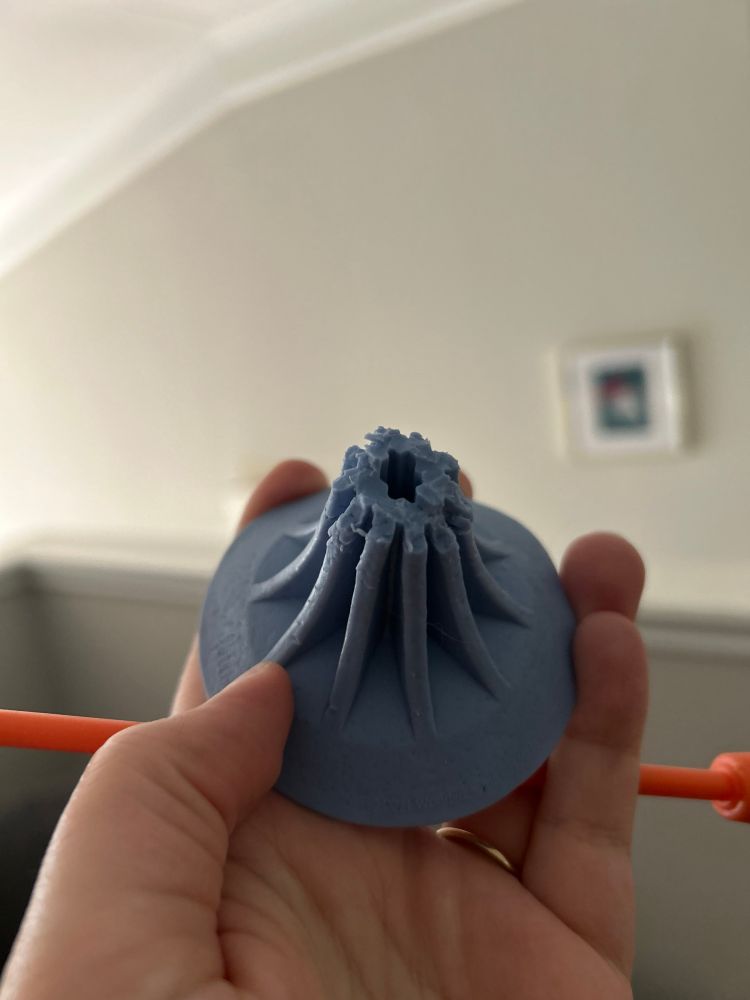 Close up of the silicone part. Many nibbles have taken place here. 