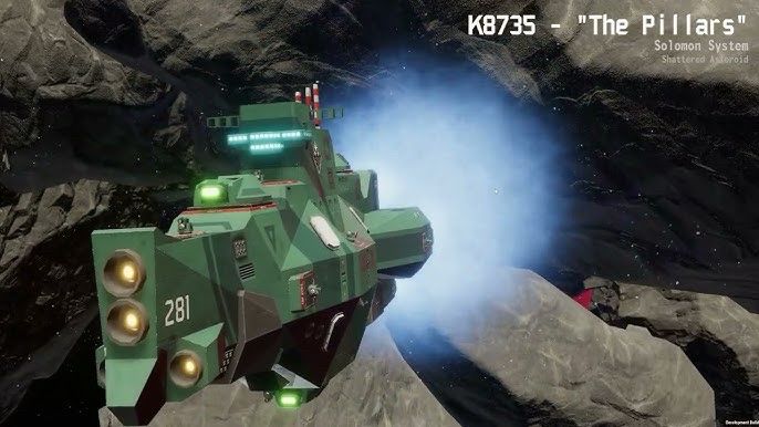 A Solomon battleship decelerating towards the Pillars, from the game Nebulous: Fleet Command.