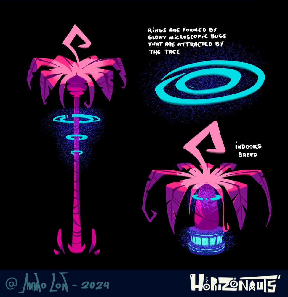 Design for the alien palm tree that appears in the very first shot (2024)