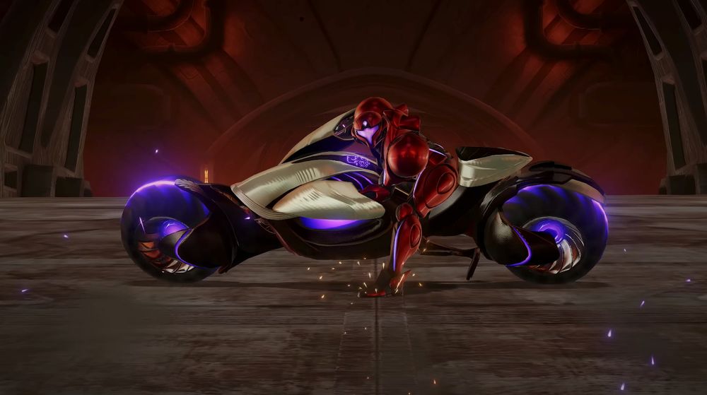 samus doing an akira bike slide