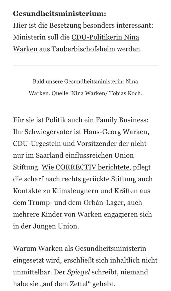 Correctiv schildert, wie der Schwiegervater von Warken rechtsradikale Netzwerke bedient