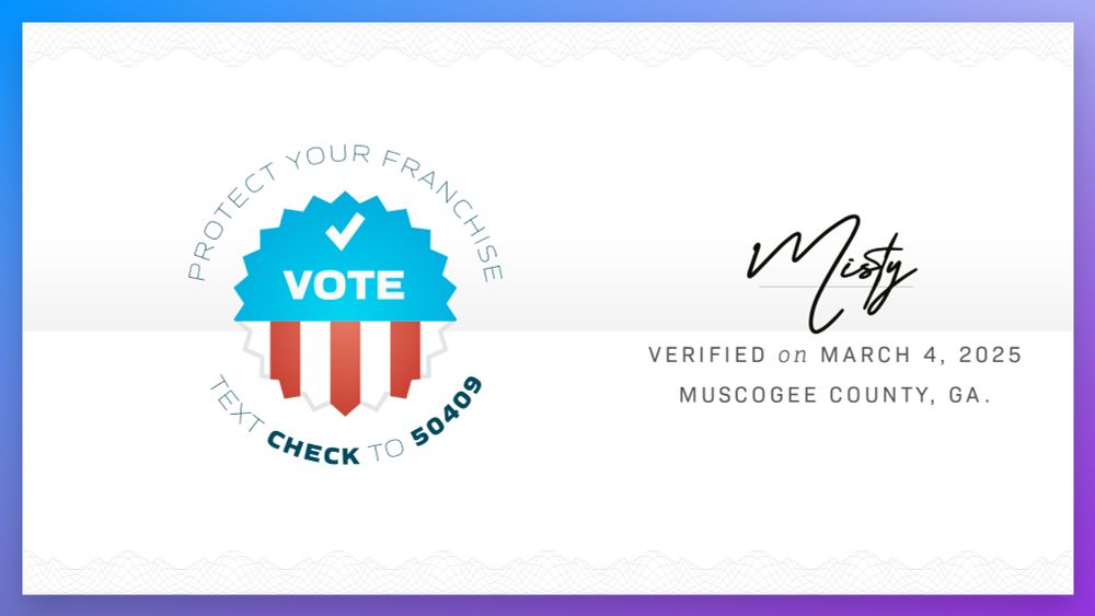 Verification of registration to vote. 