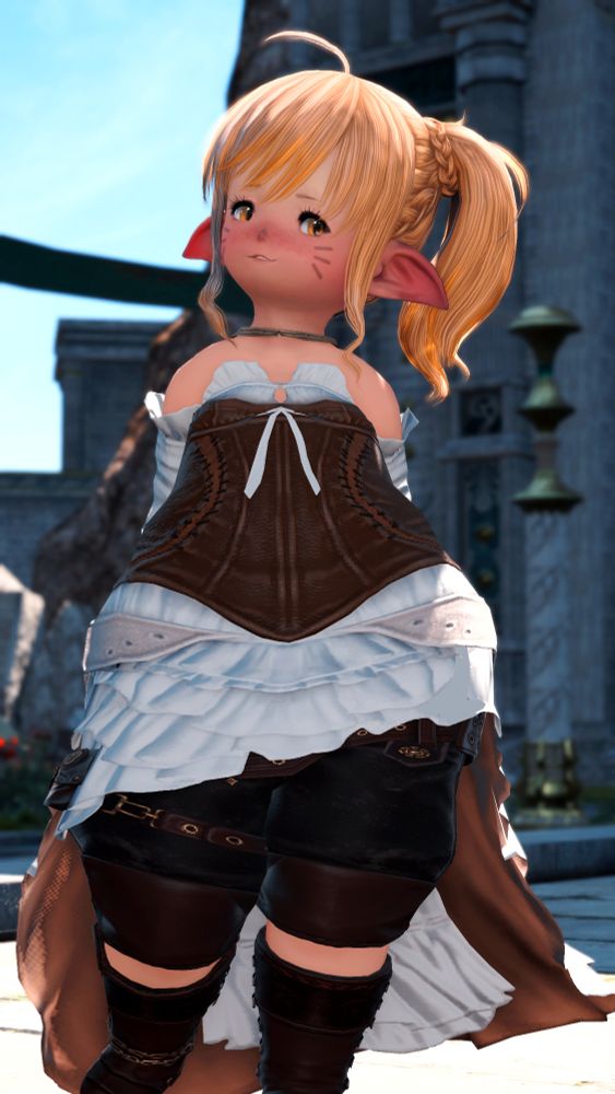 Genderbent!Kyo looking at you with a cute smirk, her hands behind her back.