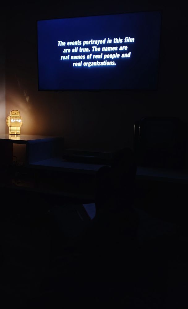 The opening shot from Return of the Living Dead that reads "The events portrayed in this film are all true. The names are real names of real people and real organisations". 