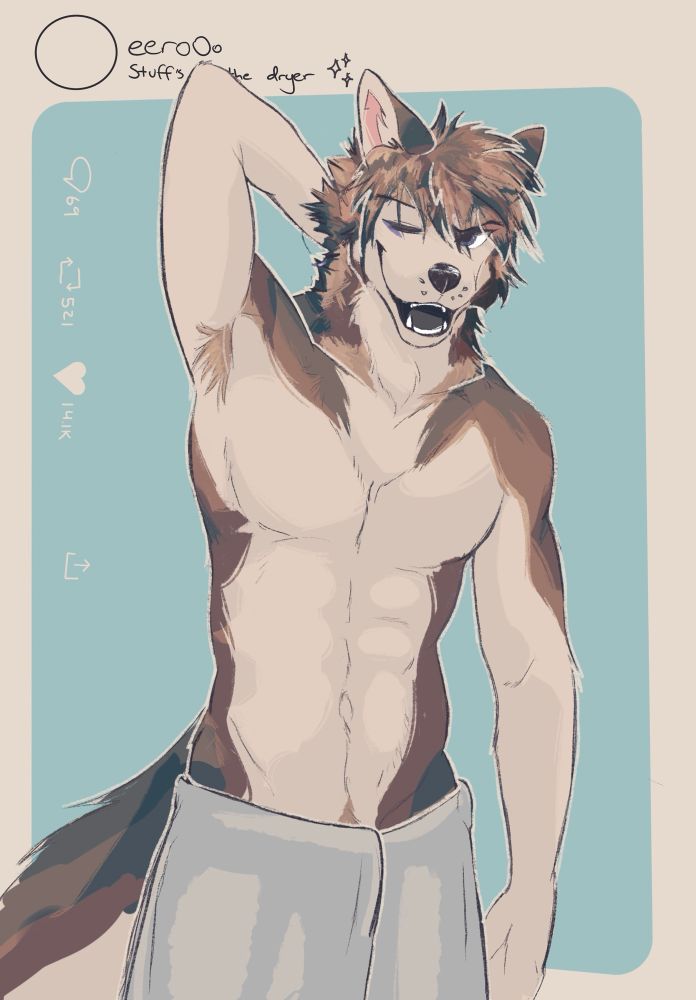 Thirst trap furry art man