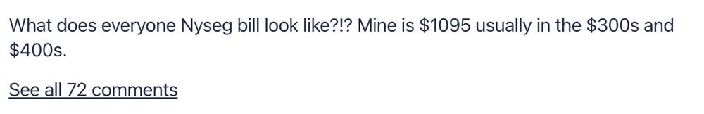 Someone whose bill went from $300-400 to $1095
