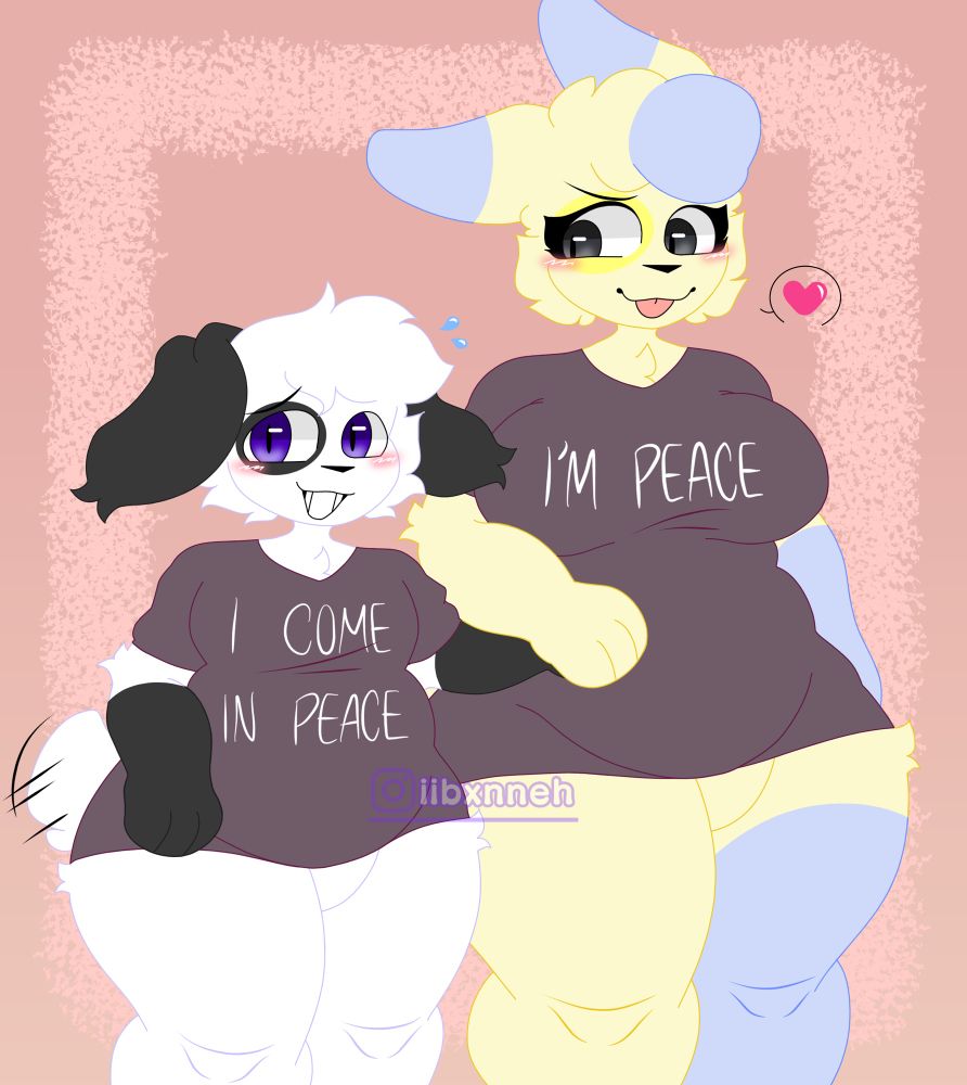 valentine’s art of my OC couple (both adults with size differences)