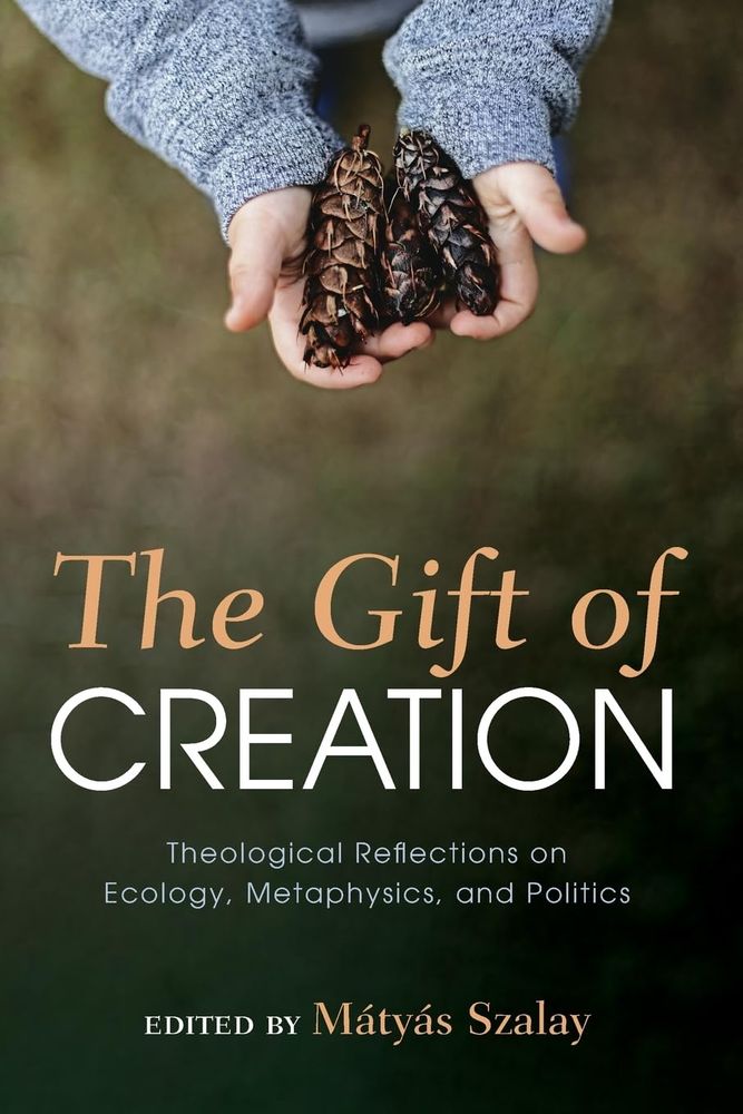 Cover of the book: picture of two outstretched palms holding pinecones.