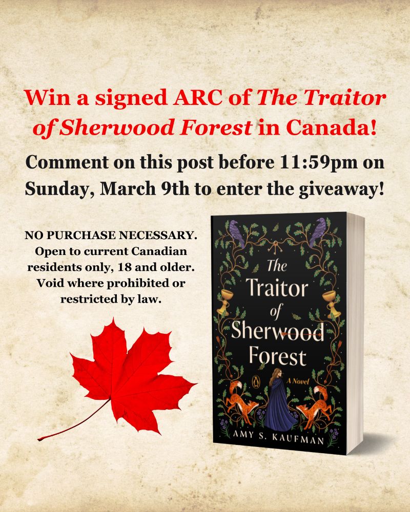 Image of book cover and maple leaf. Contest rules not included in post text: No purchase necessary. Open to current Canadian residents only, 18 and older. Void where prohibited or restricted by law.