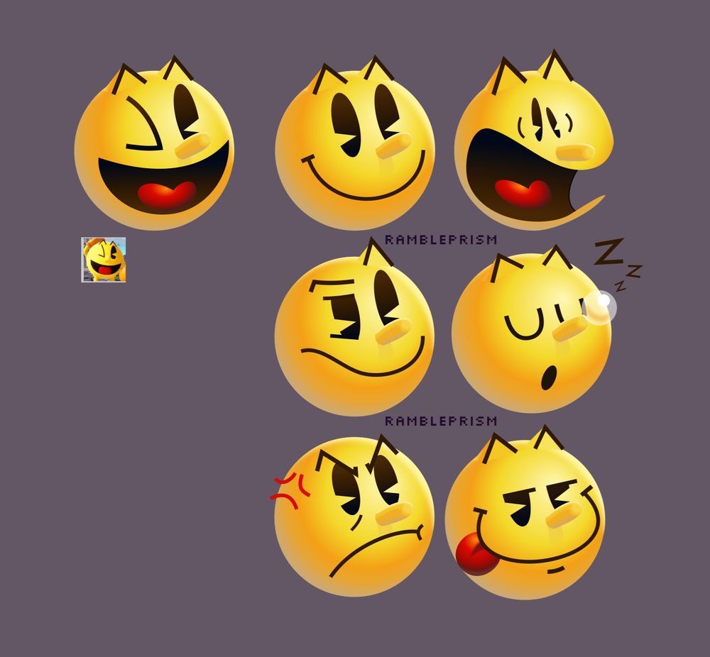 Various pac-man expressions