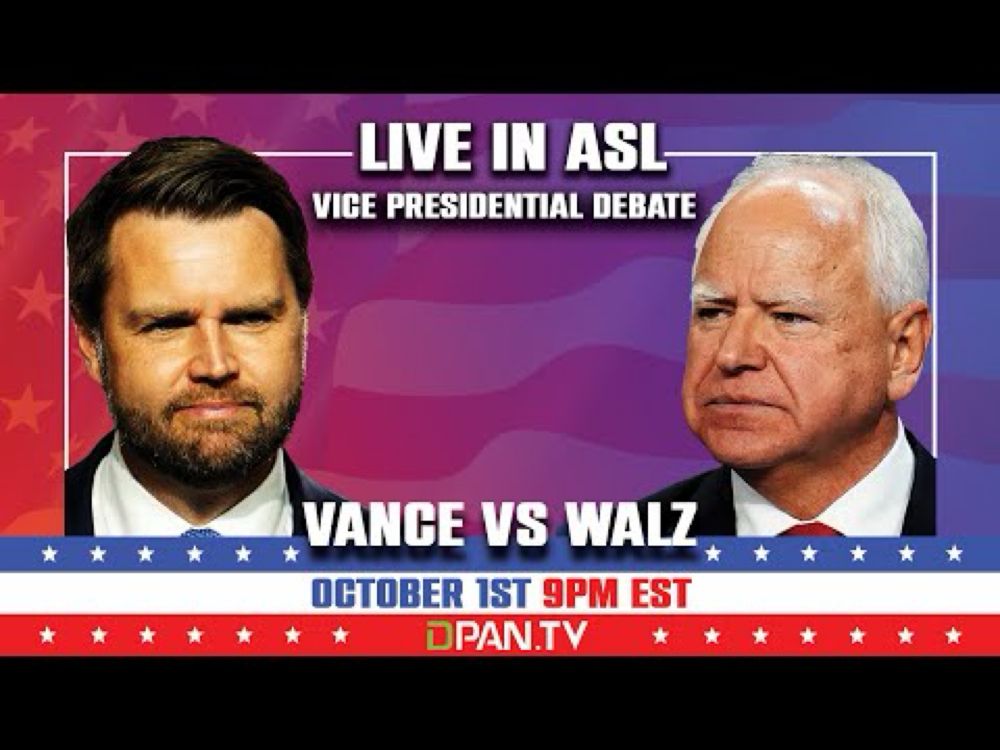 2024 Vice Presidential Debates LIVE in ASL