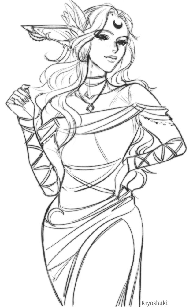 my night elf from world of warcraft drawn by kiyoshuki