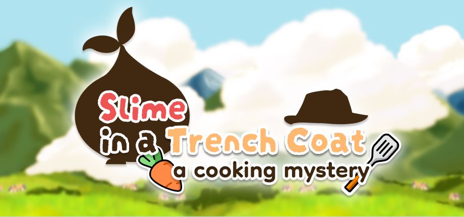 slime in a trench coat a cooking mystery logo