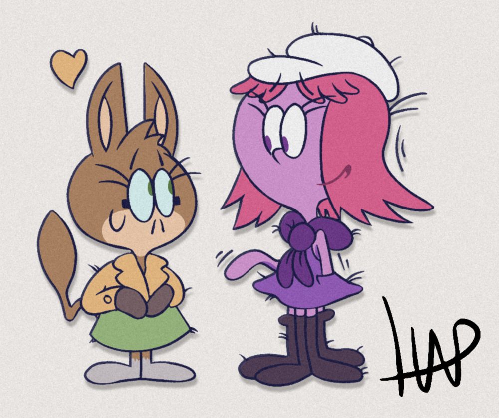 some art of squiddly diddly trying to flirt with bobbie louie