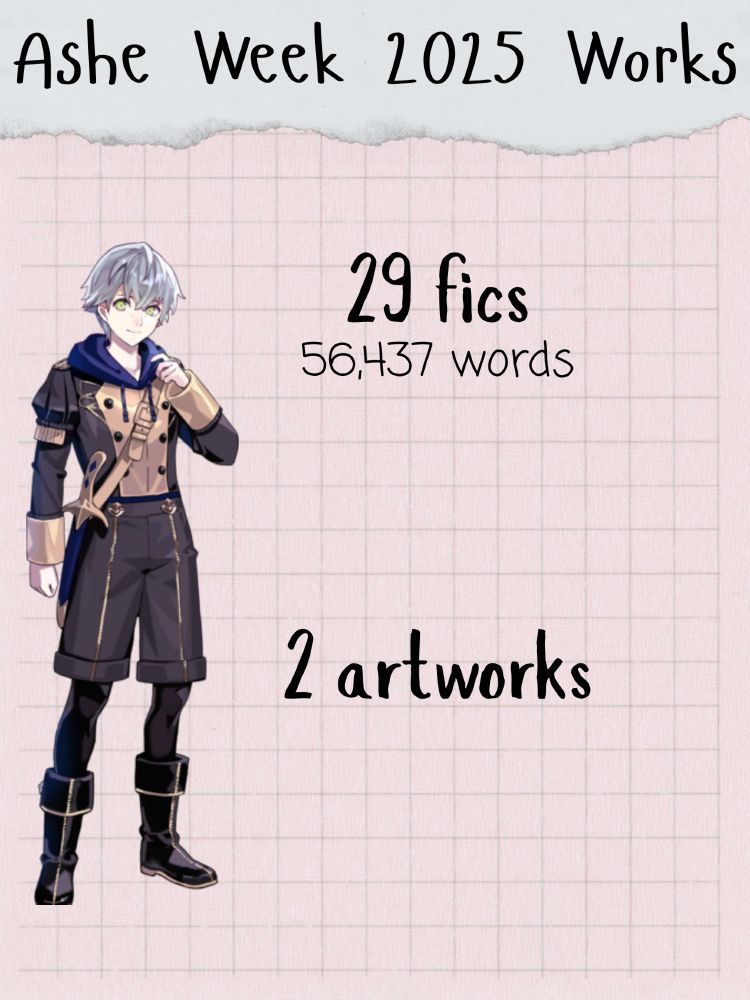 Ashe Week 2025 Works

29 fics 
(56,437 words)

2 artworks
