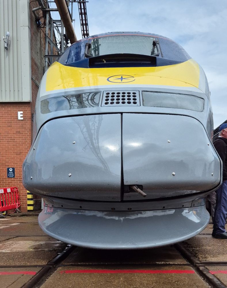 "Spare" eurostar power car 3999 on display at Derby. 