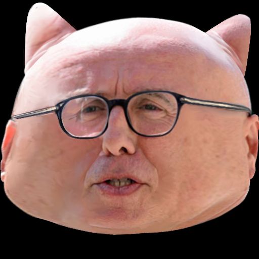 Eric ciotti avec son gros crane élargi et deux oreilles de chat