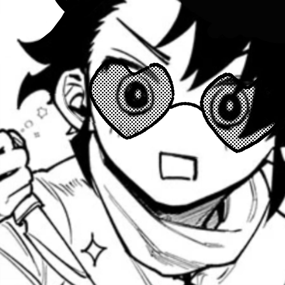 my profile picture: ichi from ichi the witch wearing heart glasses