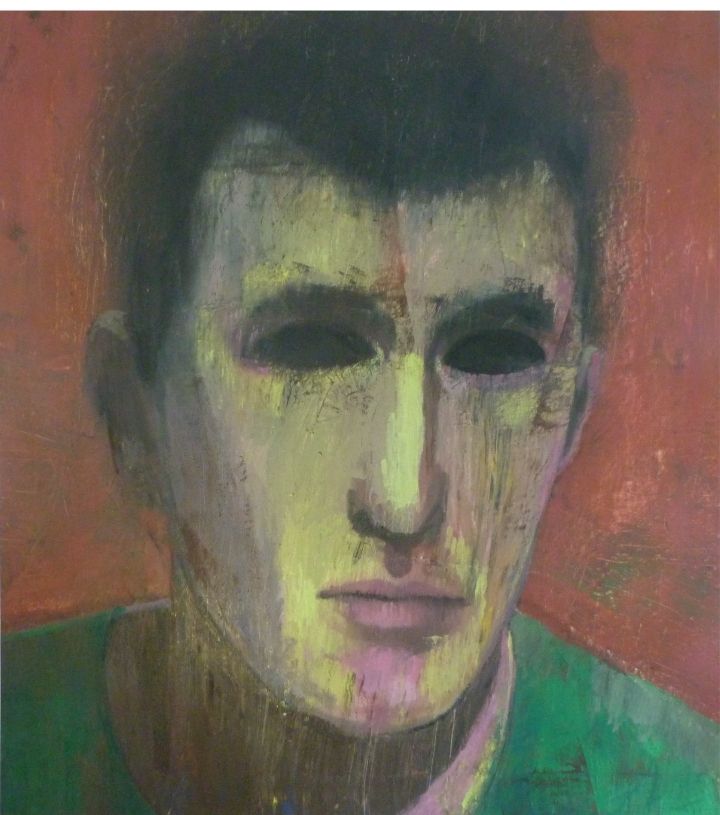 Visage, peinture sur toile