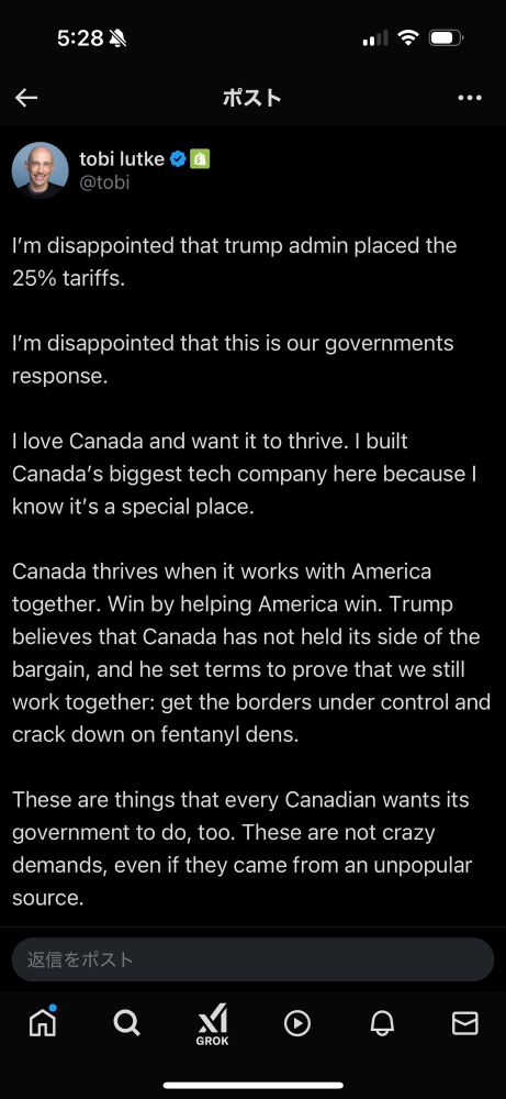 Tobi Lutke’s tweet, https://x.com/tobi/status/1885906286950363546?s=46