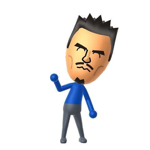 Saburo (Wii) waving, rendered from the Wii U Mii Maker