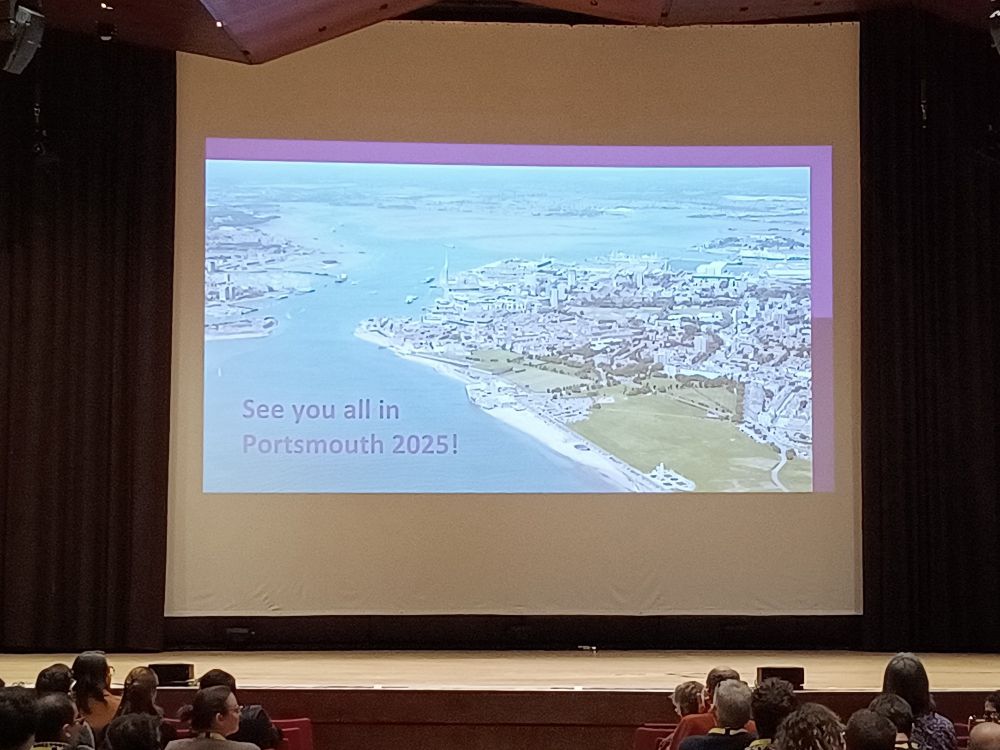 A slide presenting the next PalAss in Portsmouth.