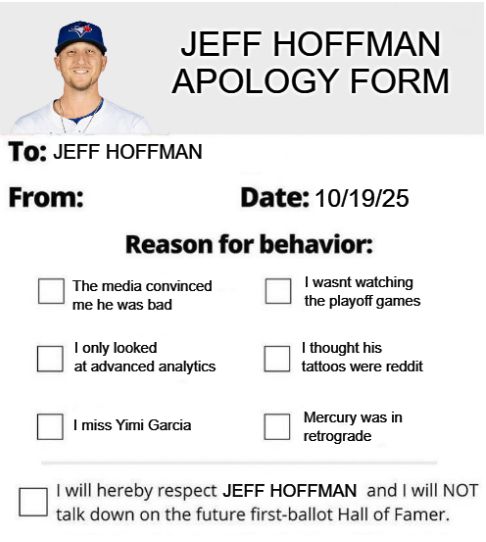 Jeff Hoffman apology form meme