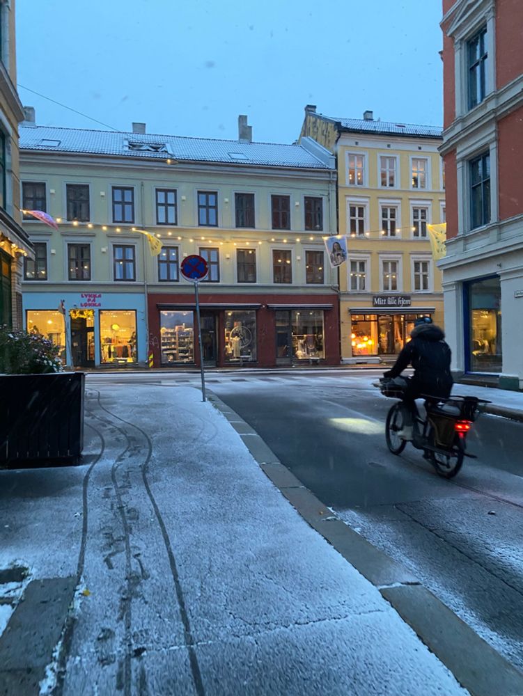 Monday morning. The first snowfall.