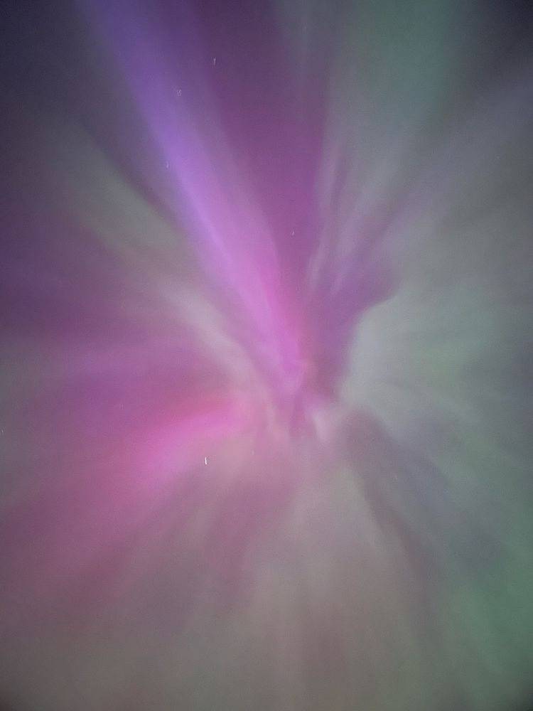 Very bright aurora - greens and pinks