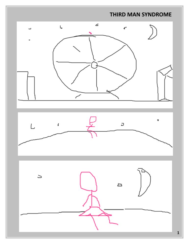 Page One:

The Tokyo Ferris Wheel shines: a neon attraction, lighting up the night. People mill about below. The evening is calm, the mood is bright. But what’s this? It looks like somebody is sitting preciously atop the wheel. Our view zooms in – it’s Salmon! She’s sitting casually on the ledge, her legs dangling over the side.
