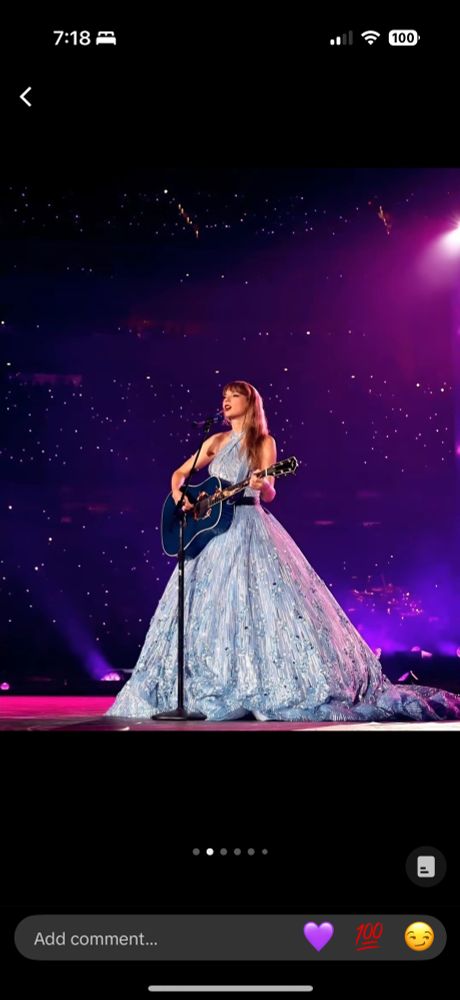 Taylor in all blue for speak now. 