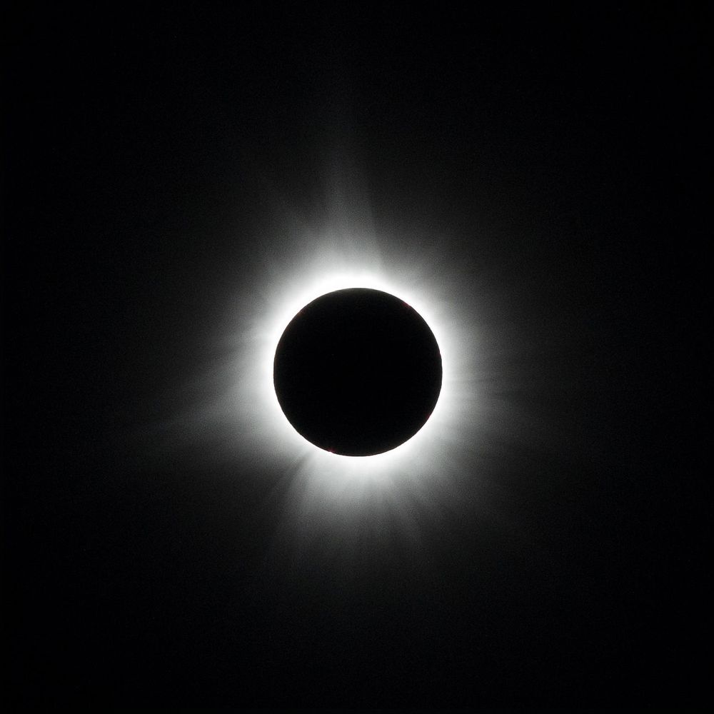 A photo of the 2024 solar eclipse made from a single exposure.