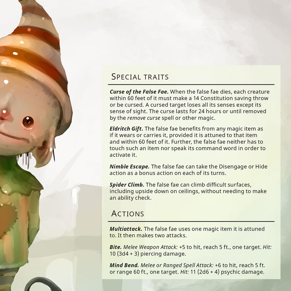 The rest of the DnD gameplay stats