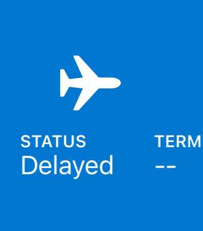 Icon showing a delayed flight
