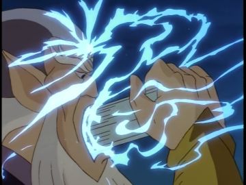 The Archmage from Disney's Gargoyles show eats a spellbook to absorb the power within.