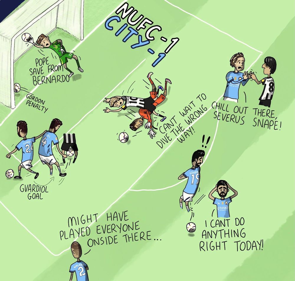 Newcastle v City – Cartoon Edition!