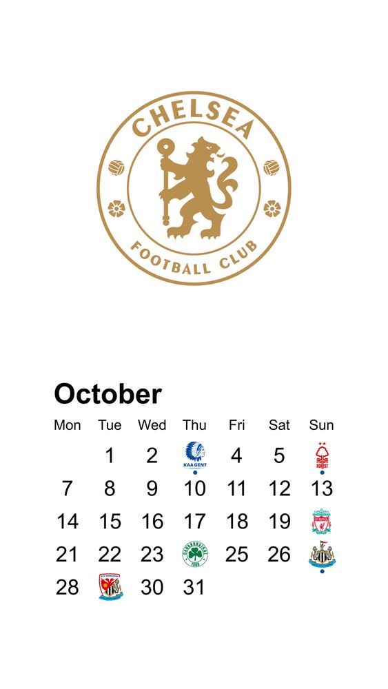 Matchday calendars for October. Lets hope that the boys can continue the form through October as well! Wallpapers in 1290×2796 px can be found in the comments. #KTBFFH