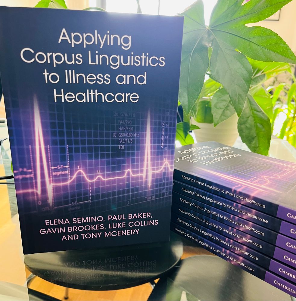 Copies of the book, Applying Corpus Linguistics to Illness and Healthcare