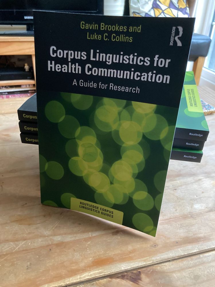 Copies of the book, 'Corpus Linguistics for Health Communication: A Guide for Research'