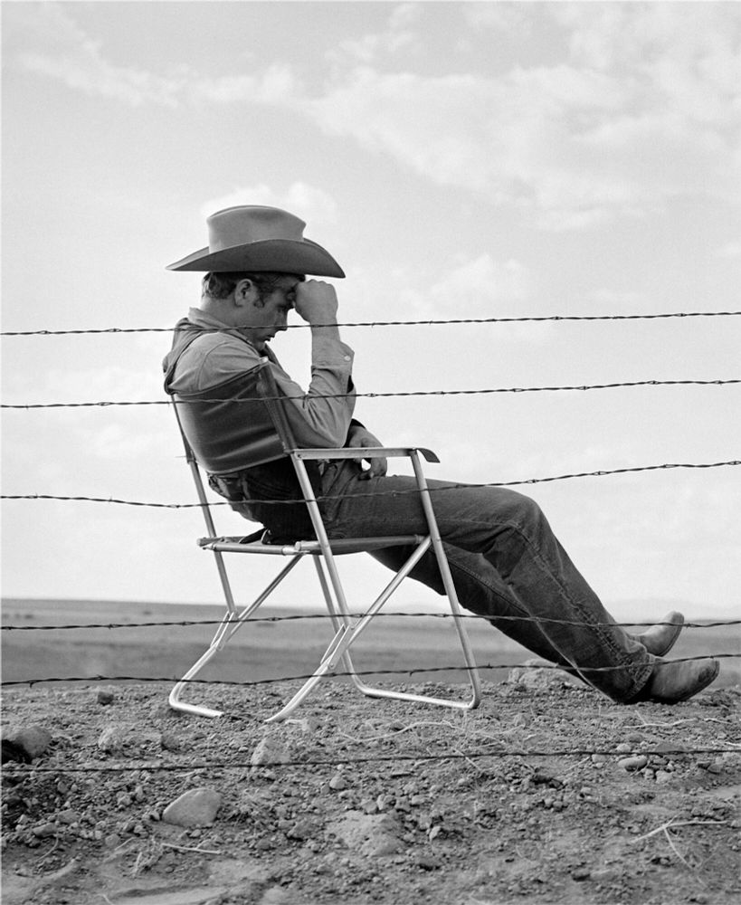 James Dean dressed as a cowboy.