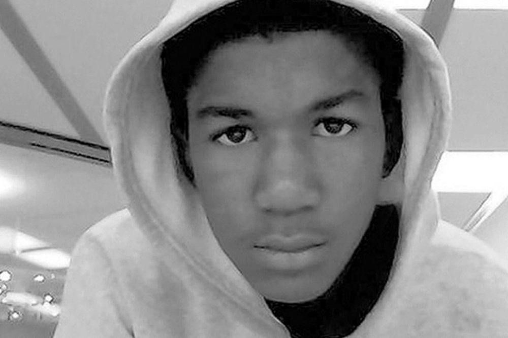 Trayvon Martin in a hoodie.