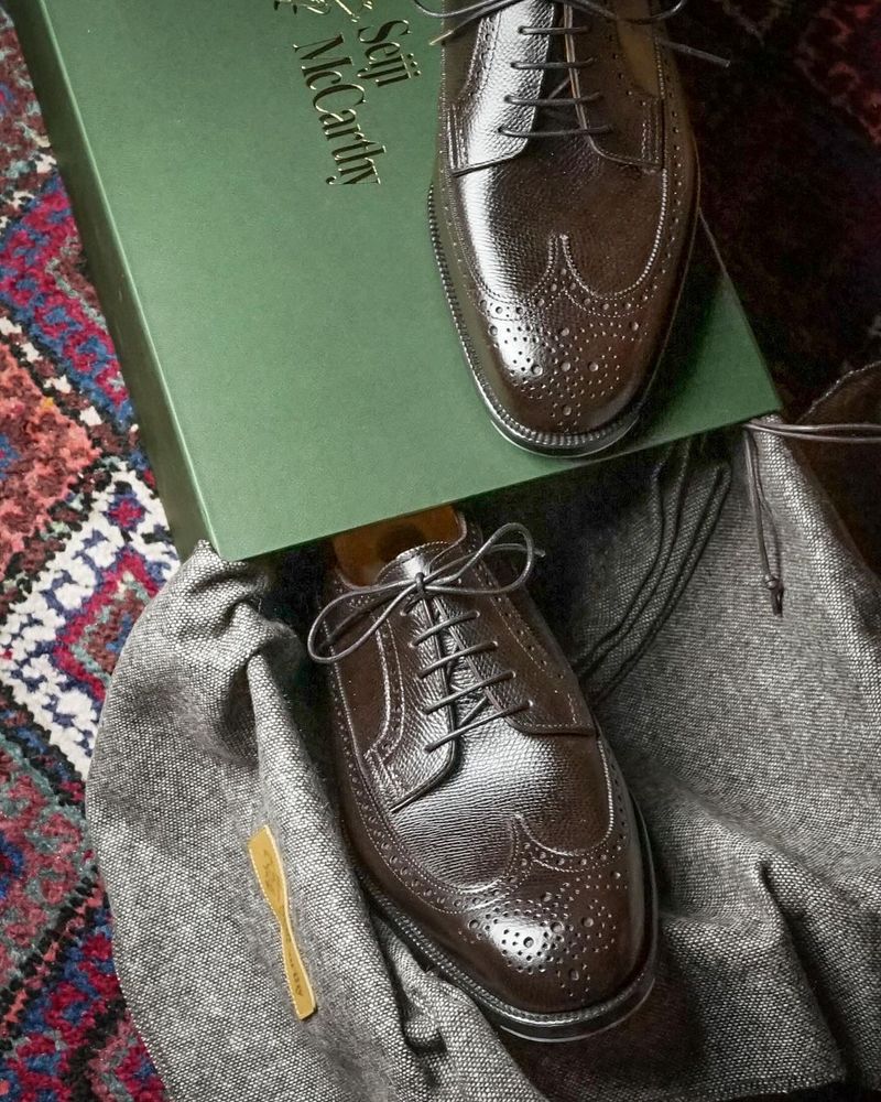 A pair of scotch grained wingtips