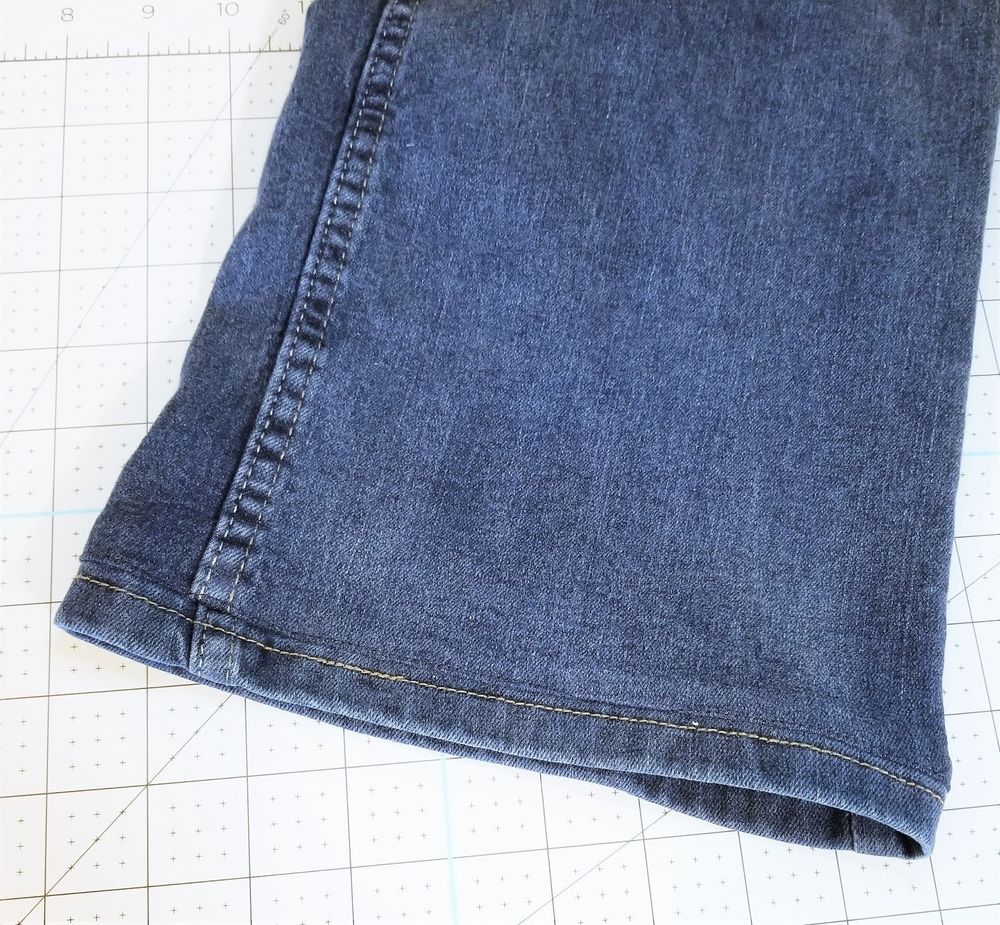 Lock stitched hem that's flat. 