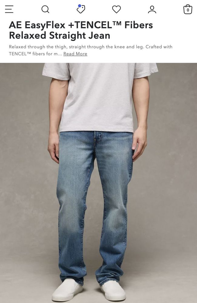 American Eagle relaxed jeans. 