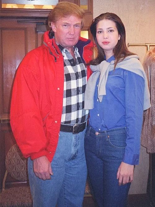 Trump in the late 1990s wearing pre-processed jeans. 