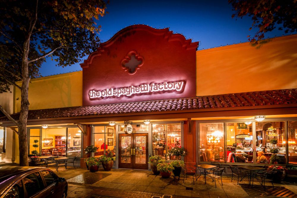 The Old Spaghetti Factory. Photo shows the outside of the building.